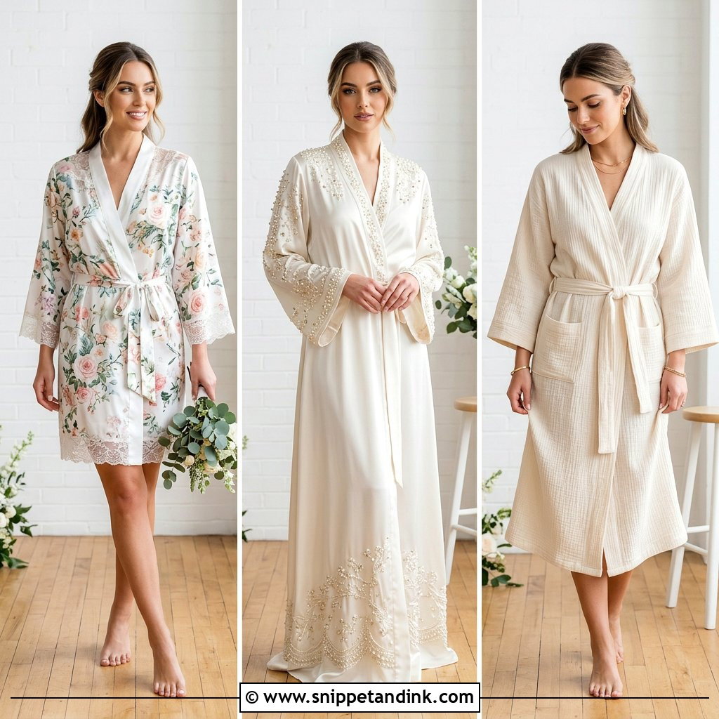 20 Bride Robe Getting Ready Ideas Chic Looks for Wedding Morning