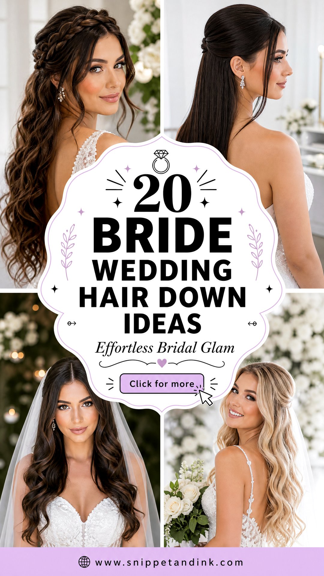 20 Bride Wedding Hair Down Ideas for Effortless Glam - 20 Bride Wedding Hair Down Ideas for Effortless Glam