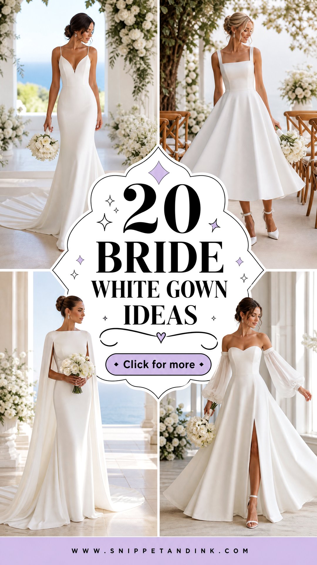 20 Bride White Gown Ideas Dreamy Styles for Modern Ceremonies - 20 Bride White Gown Ideas: Dreamy Styles for Modern Ceremonies