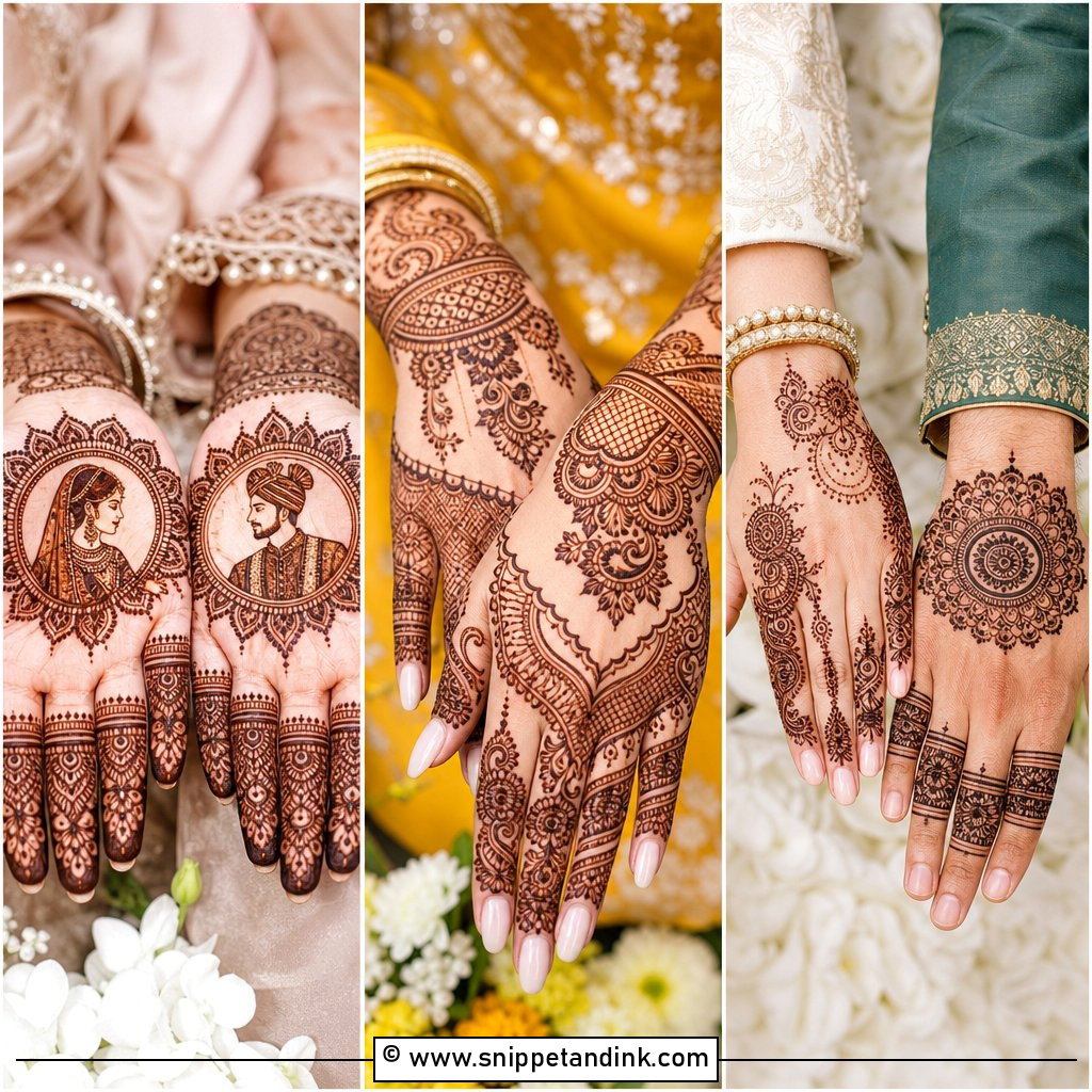 20 Bride and Groom Mehndi Design Ideas for Wedding Art