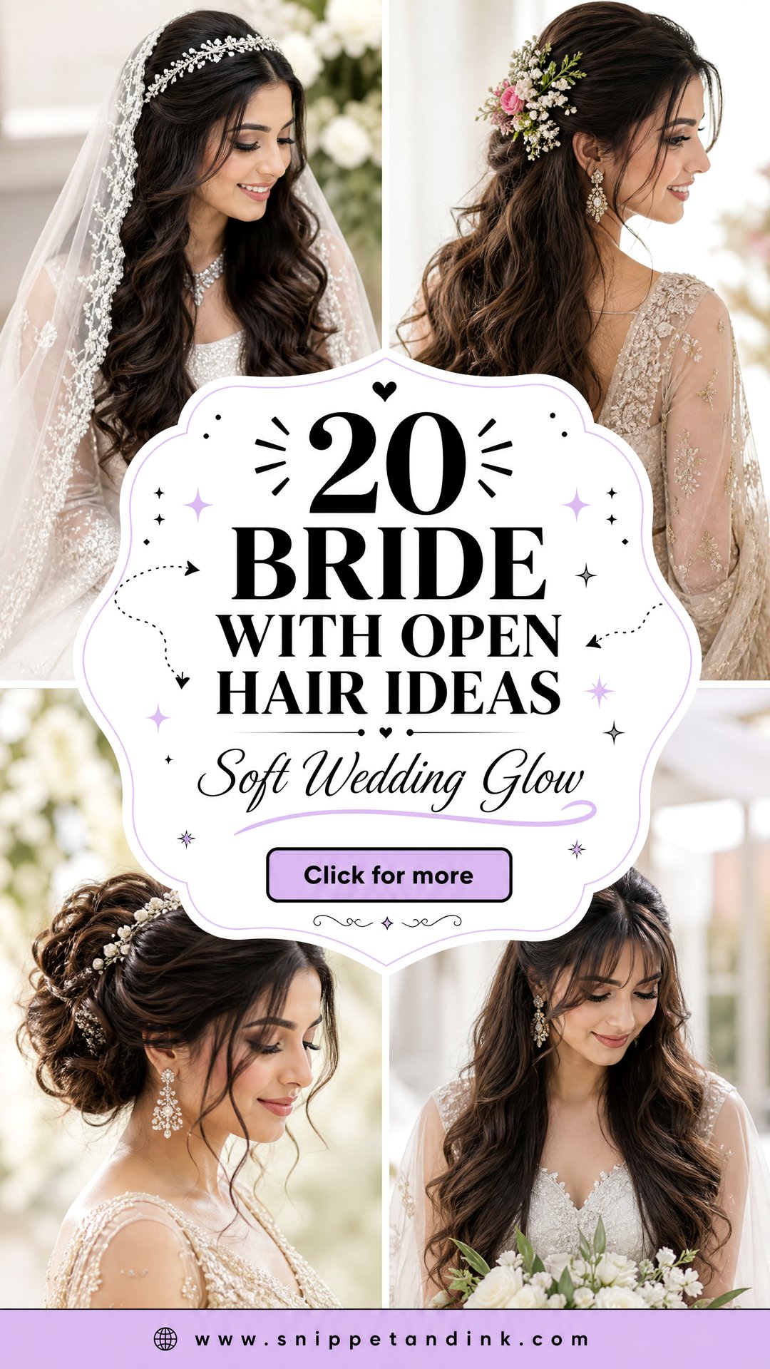 20 Bride with Open Hair Ideas for a Soft Wedding Look - 20 Bride with Open Hair Ideas for a Soft Wedding Look