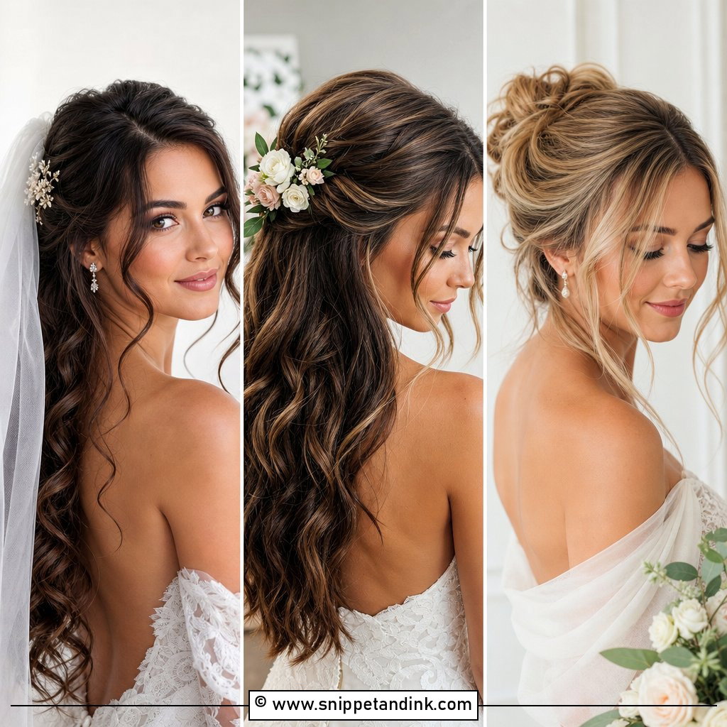 20 Bride with Open Hair Ideas for a Soft Wedding Look