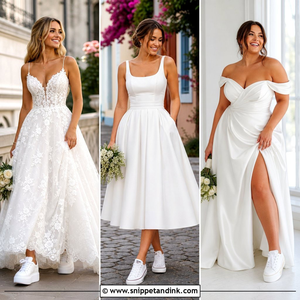20 Bride with Sneakers Ideas: Chic Comfort for the Modern Wedding