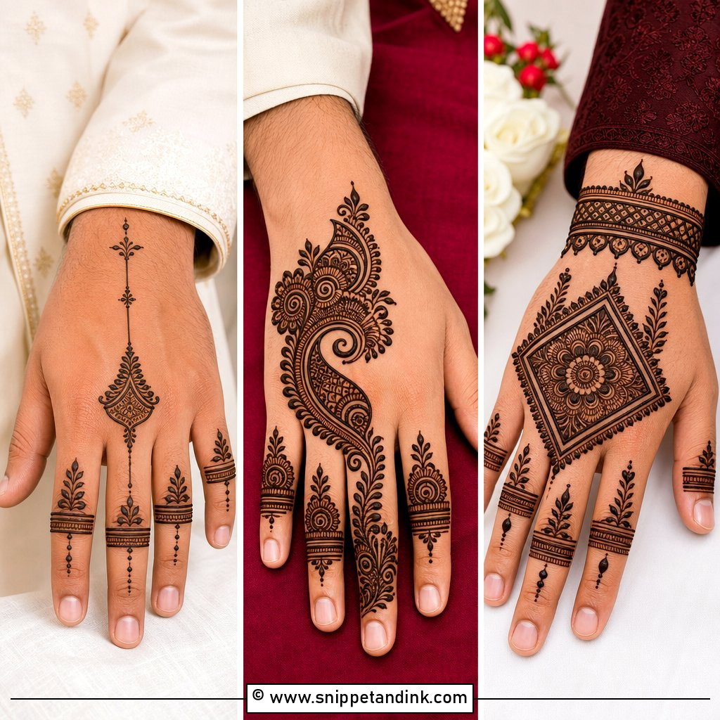 20 Bridegroom Mehndi Designs for Stylish Wedding Looks