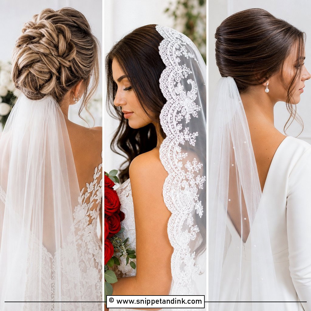 20 Brides Hairstyles with Veil for Timeless Wedding Beauty