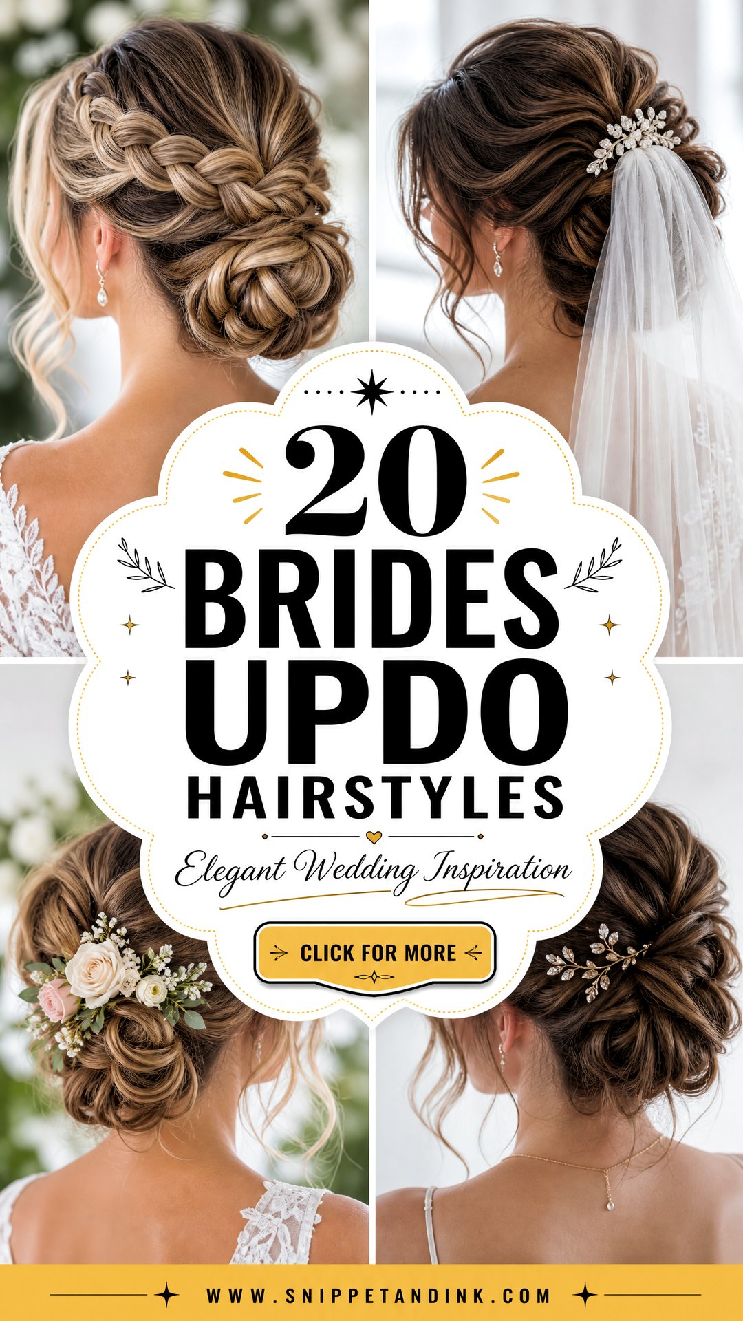 20 Brides Updo Hairstyles for Elegant Wedding Inspiration - 20 Brides Updo Hairstyles for Elegant Wedding Inspiration
