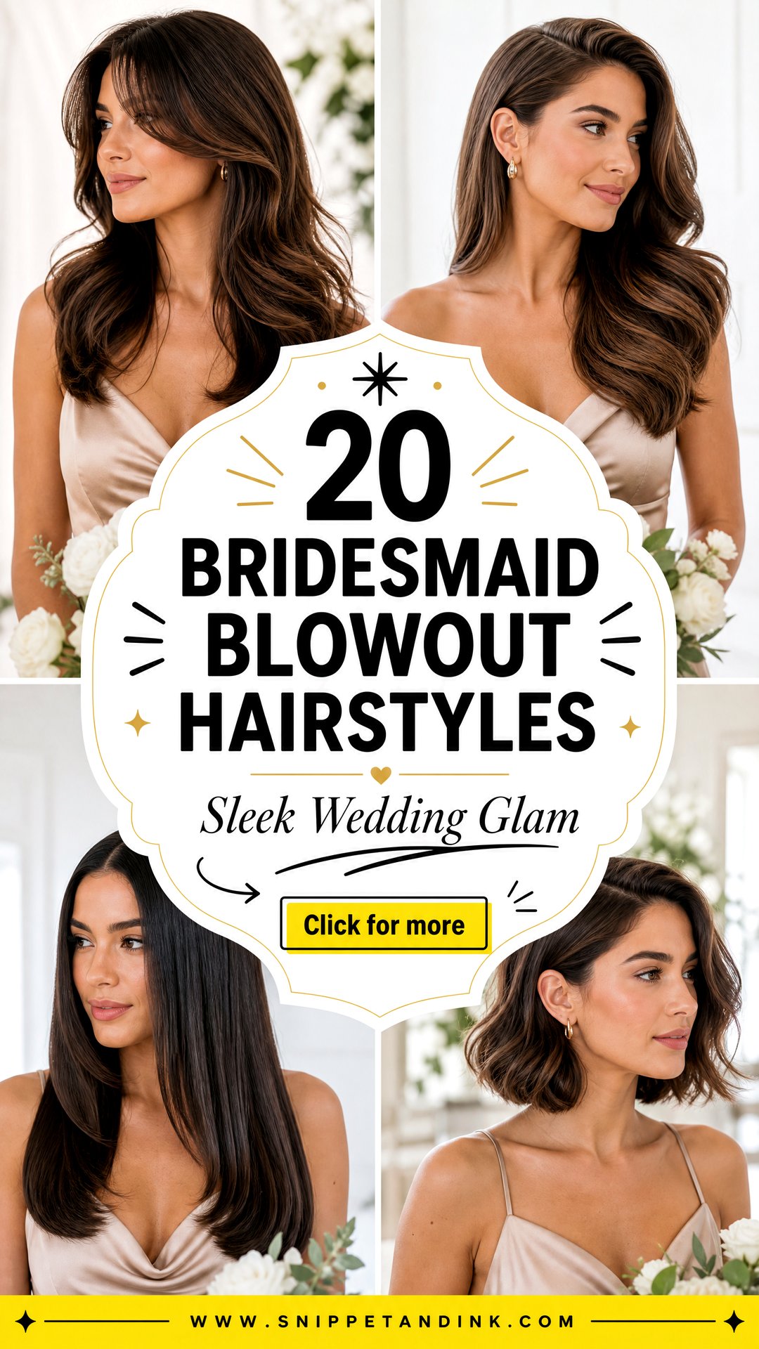 20 Bridesmaid Blowout Hairstyles for Sleek Wedding Glam - 20 Bridesmaid Blowout Hairstyles for Sleek Wedding Glam