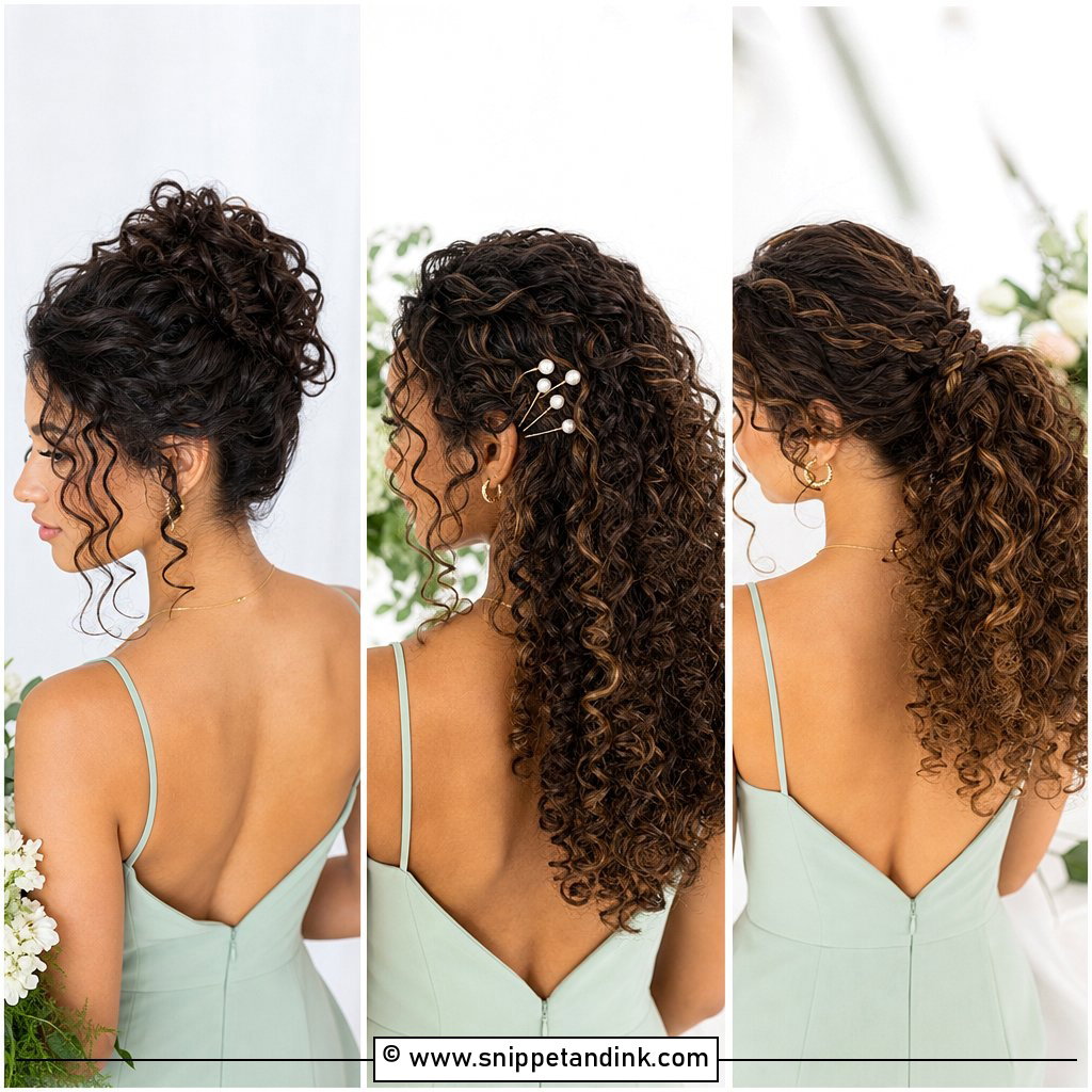 20 Bridesmaid Curly Hair Ideas for Romantic Wedding Glam