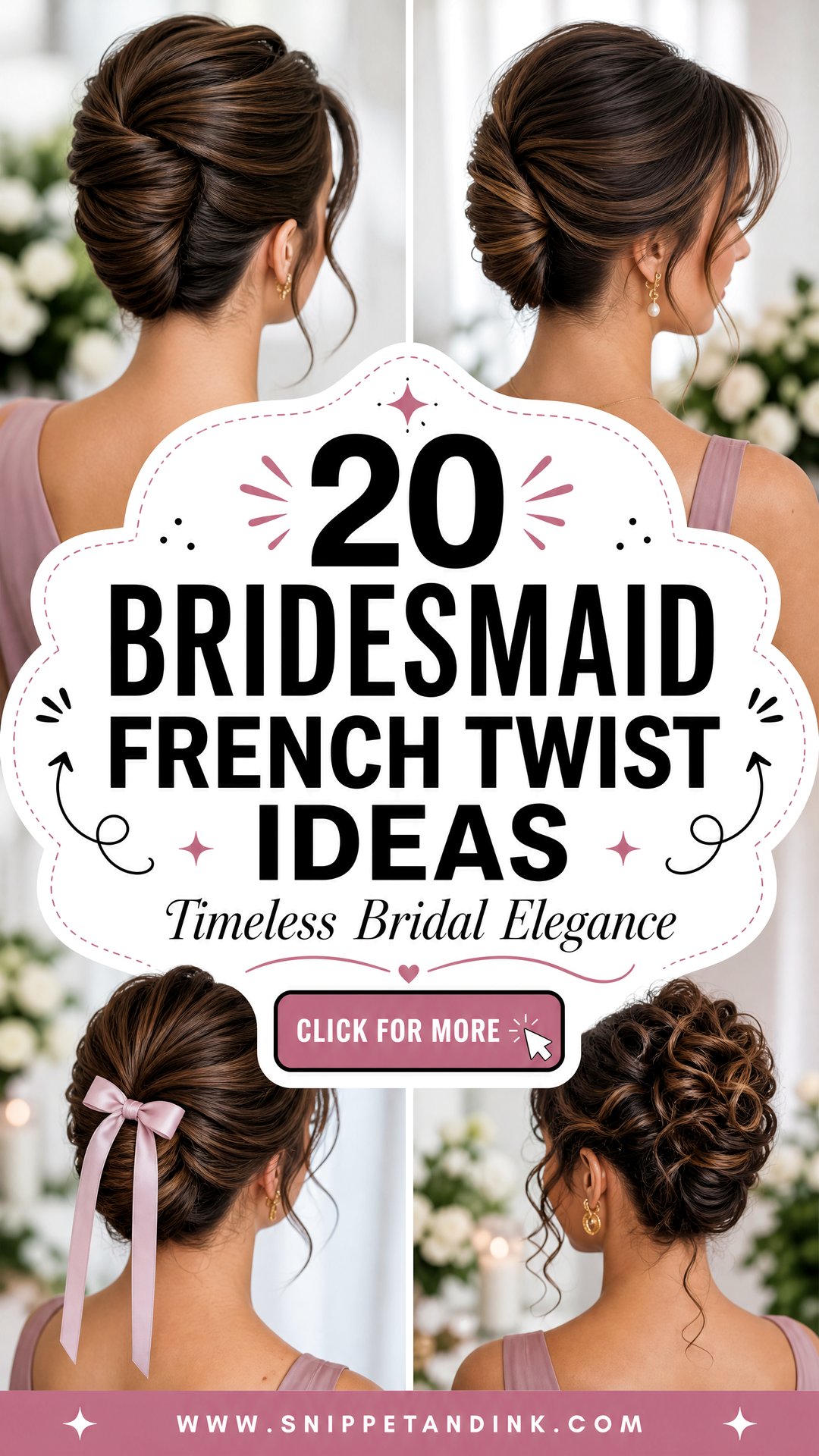 20 Bridesmaid French Twist Ideas for Timeless Elegance - 20 Bridesmaid French Twist Ideas for Timeless Elegance