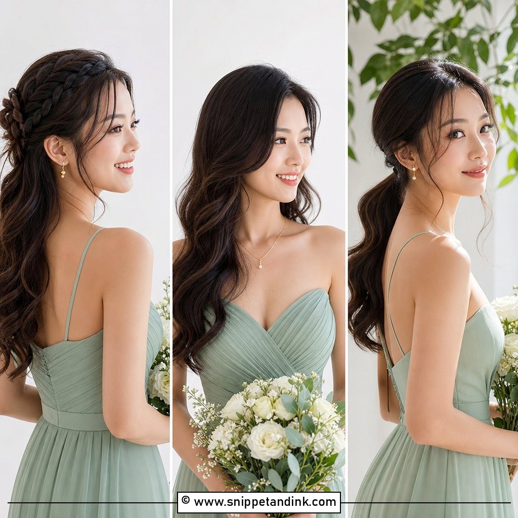 20 Bridesmaid Hair Asian Ideas for Elegant Wedding Style