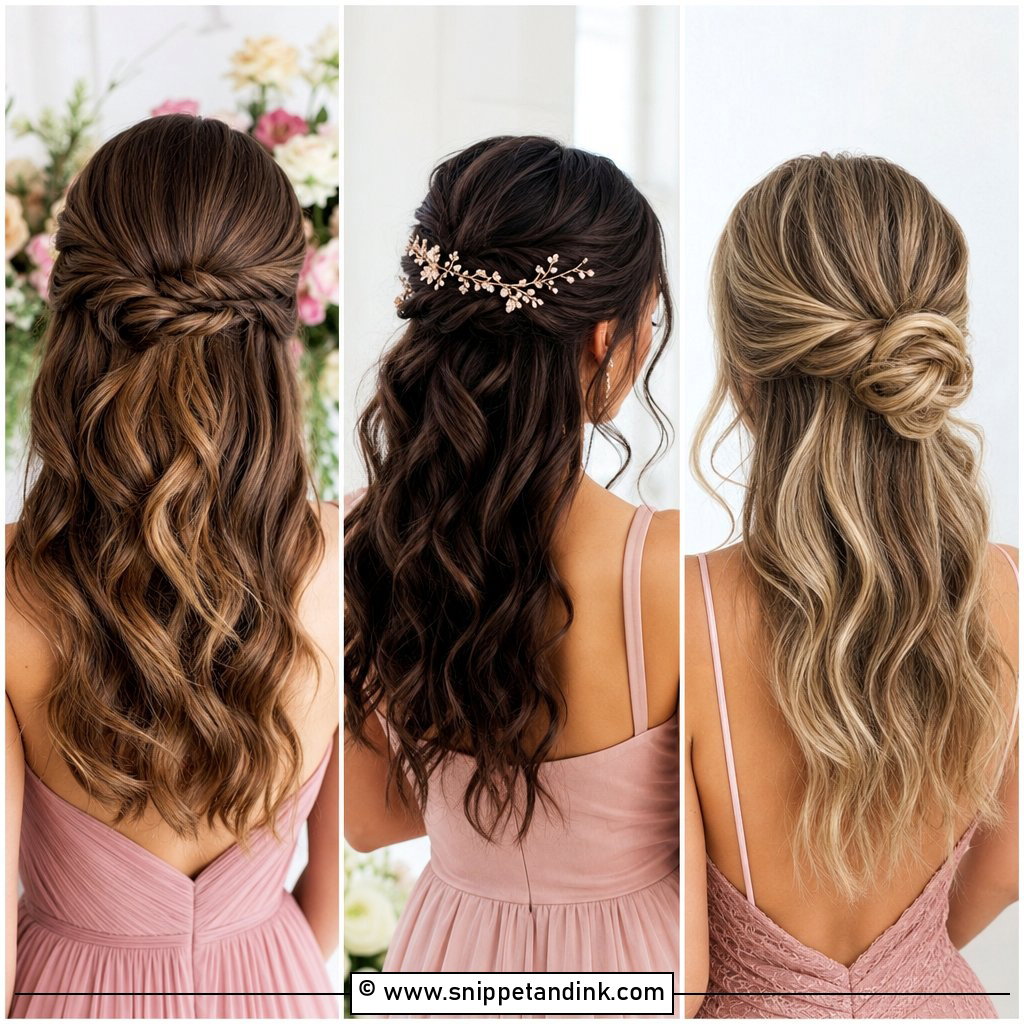 20 Bridesmaid Hair Half Up Half Down Medium Length Ideas