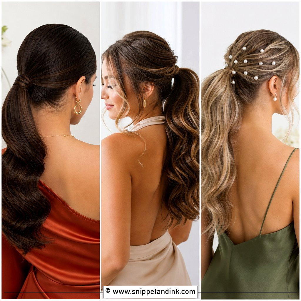 20 Bridesmaid Hair Pony Ideas for Effortless Wedding Style