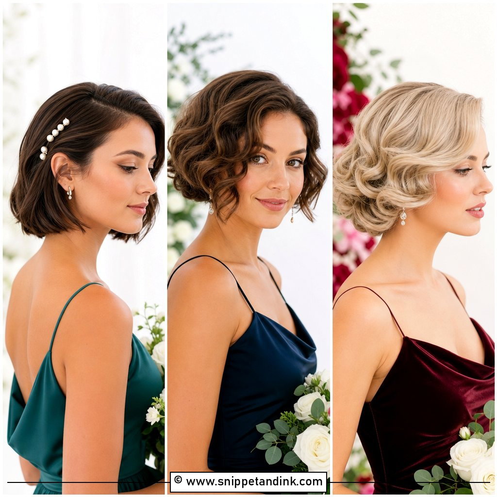 20 Bridesmaid Hair Short Length Ideas for Chic Wedding Looks