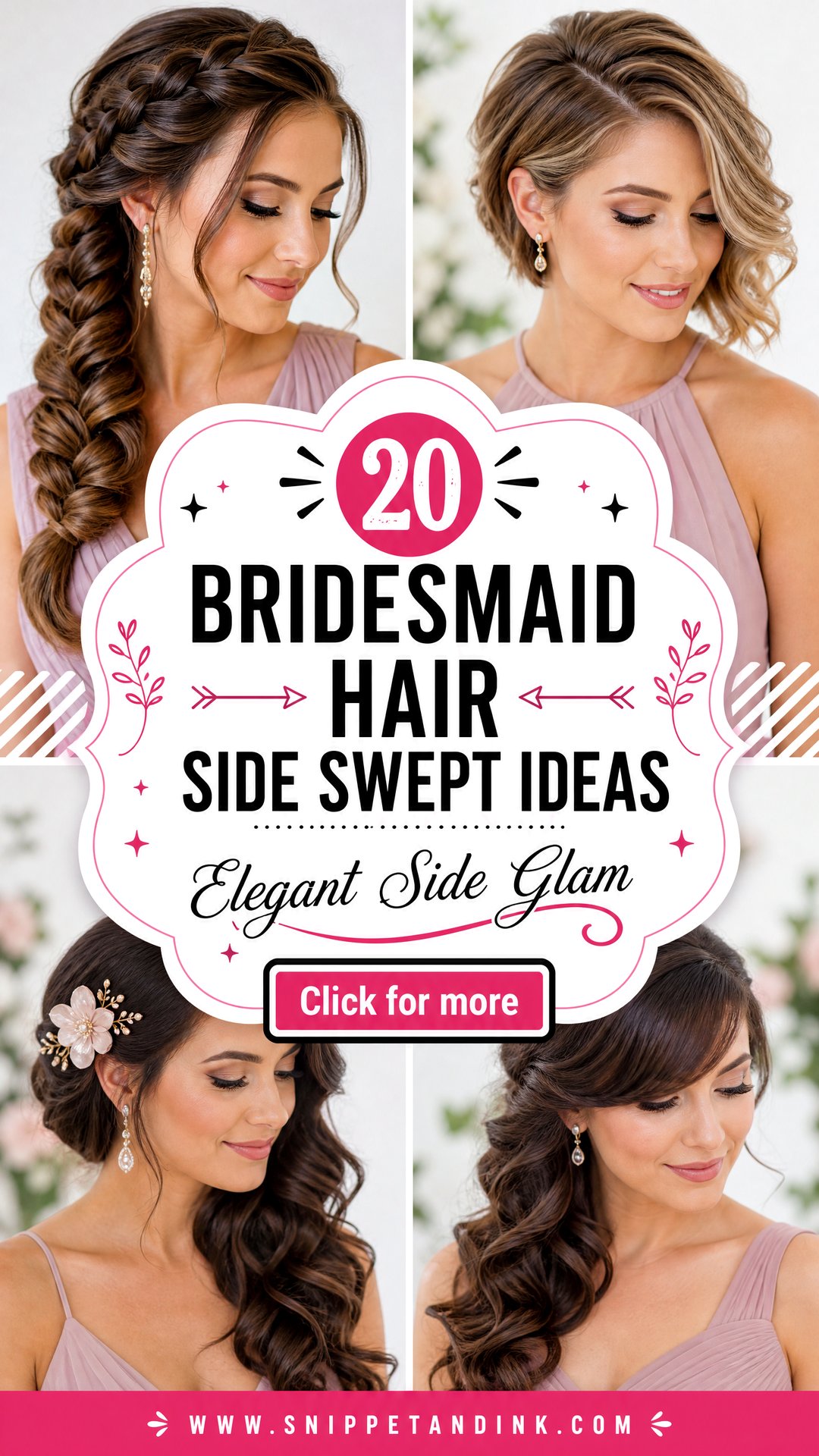 20 Bridesmaid Hair Side Swept Ideas for Elegant Wedding Glam - 20 Bridesmaid Hair Side Swept Ideas for Elegant Wedding Glam