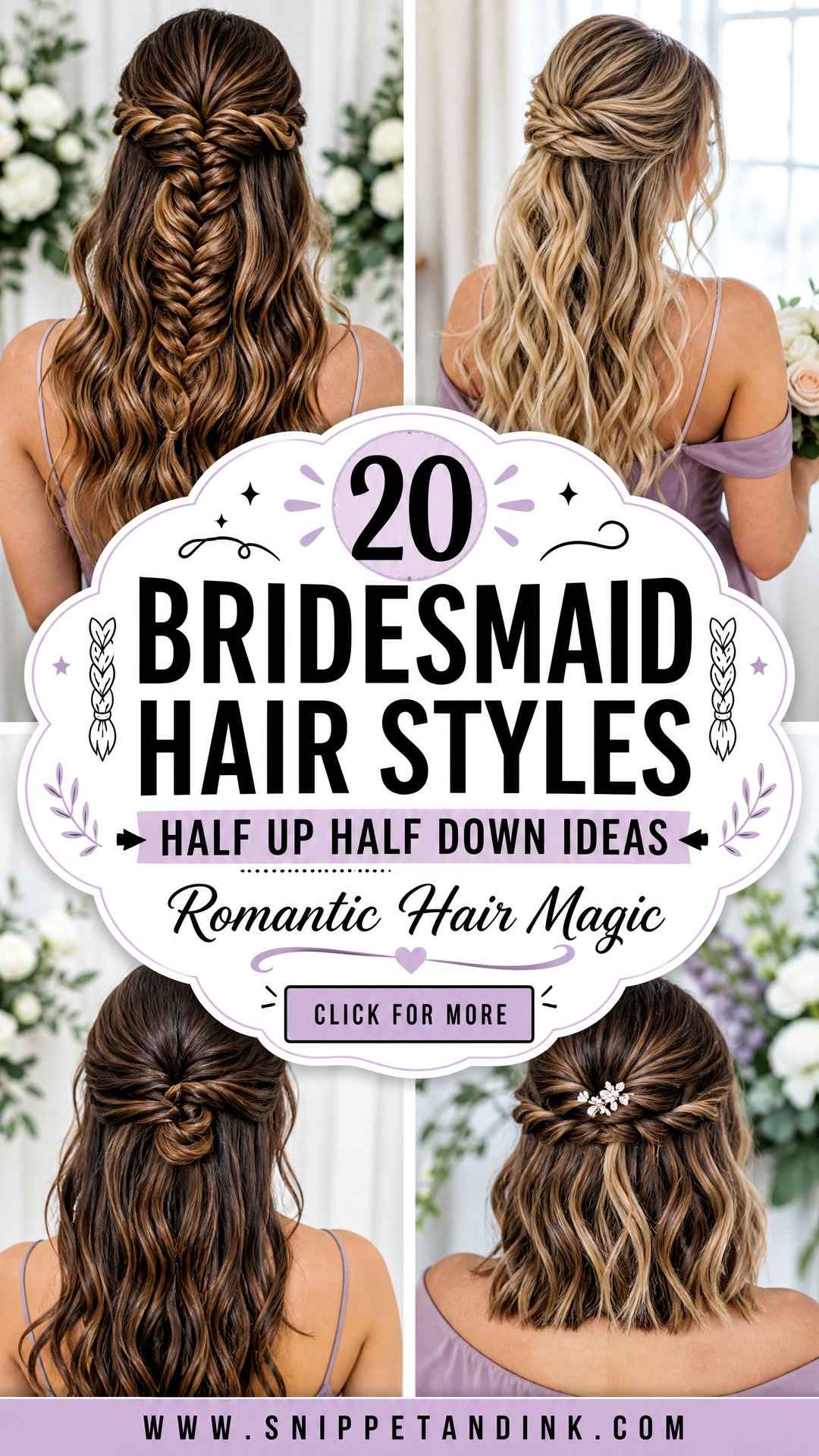20 Bridesmaid Hair Styles Half Up Half Down Romantic Ideas - 20 Bridesmaid Hair Styles Half Up Half Down: Romantic Ideas