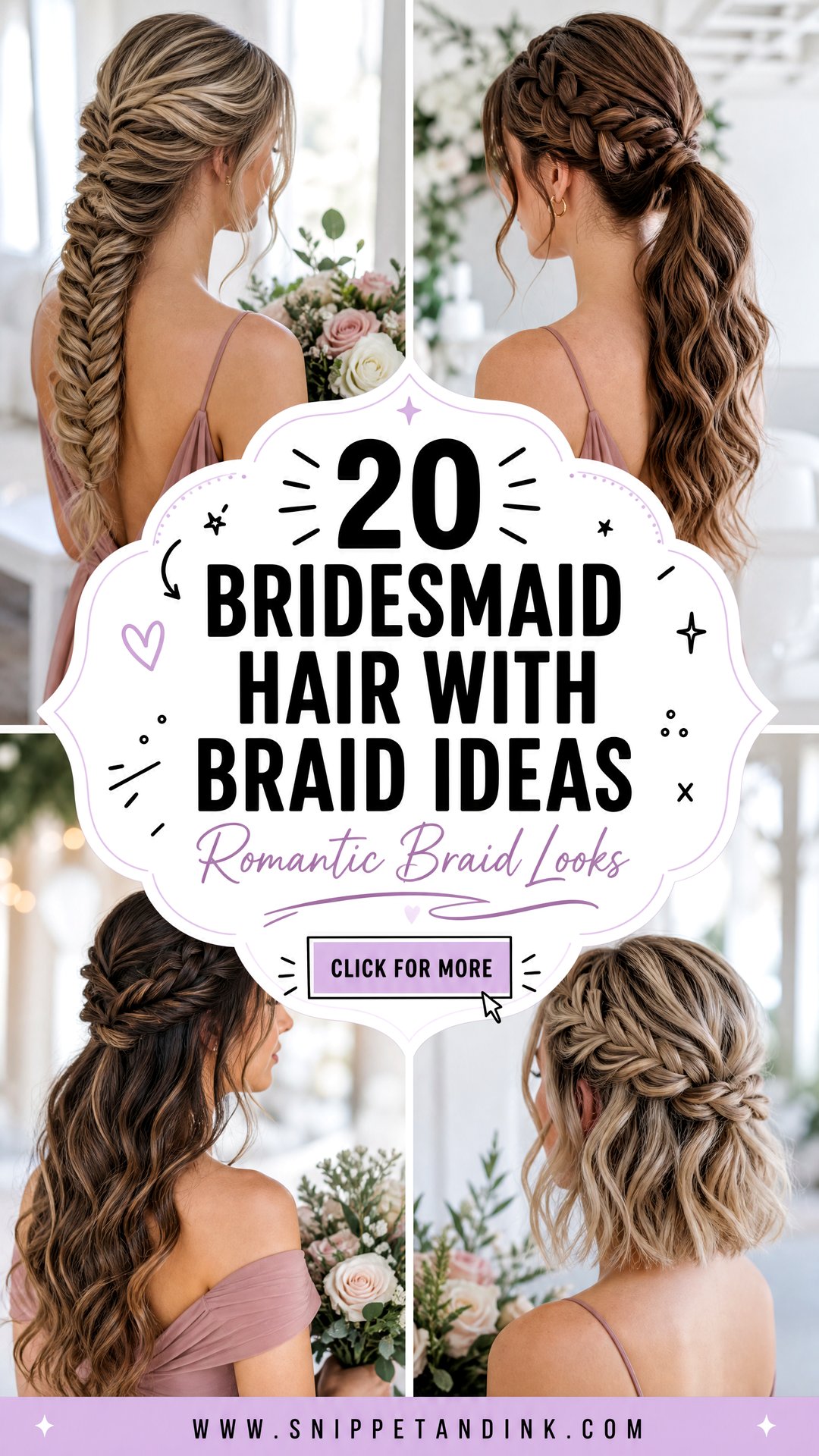 20 Bridesmaid Hair with Braid Ideas for Romantic Looks - 20 Bridesmaid Hair with Braid Ideas for Romantic Looks
