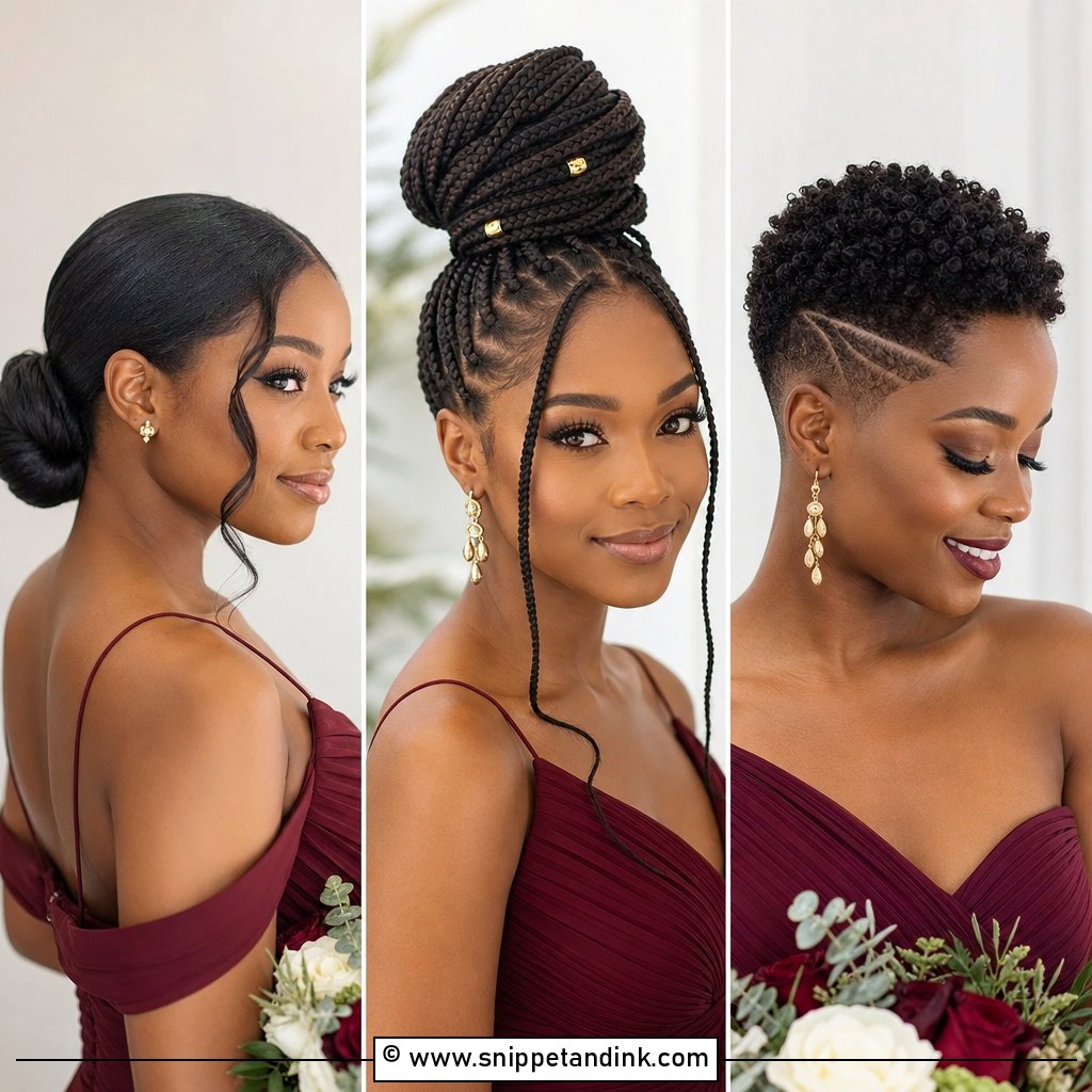 20 Bridesmaid Hairstyles Black Hair Elegant Wedding Looks