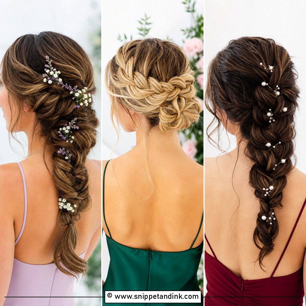 20 Bridesmaid Hairstyles Braids Elegant Wedding Looks