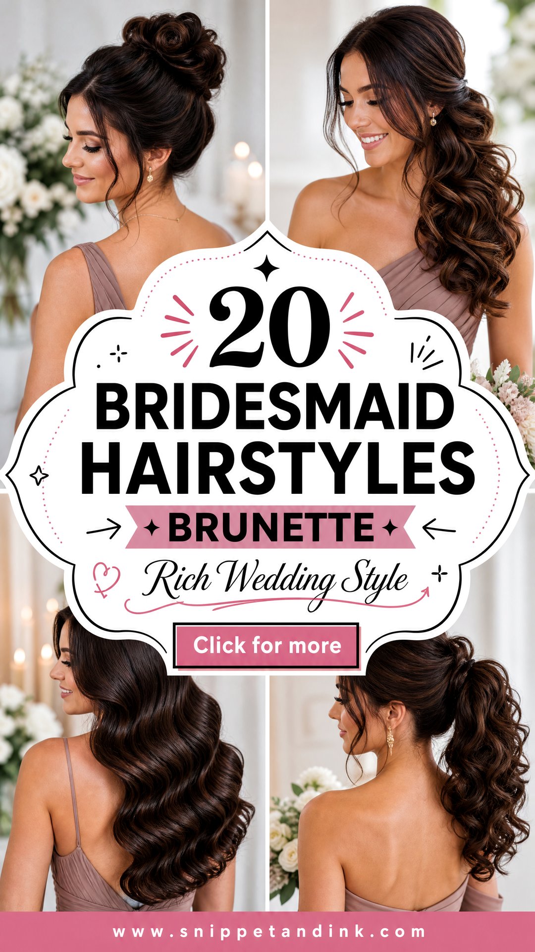 20 Bridesmaid Hairstyles Brunette for Rich Wedding Style - 20 Bridesmaid Hairstyles Brunette for Rich Wedding Style