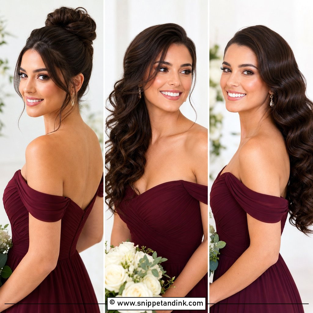 20 Bridesmaid Hairstyles Brunette for Rich Wedding Style