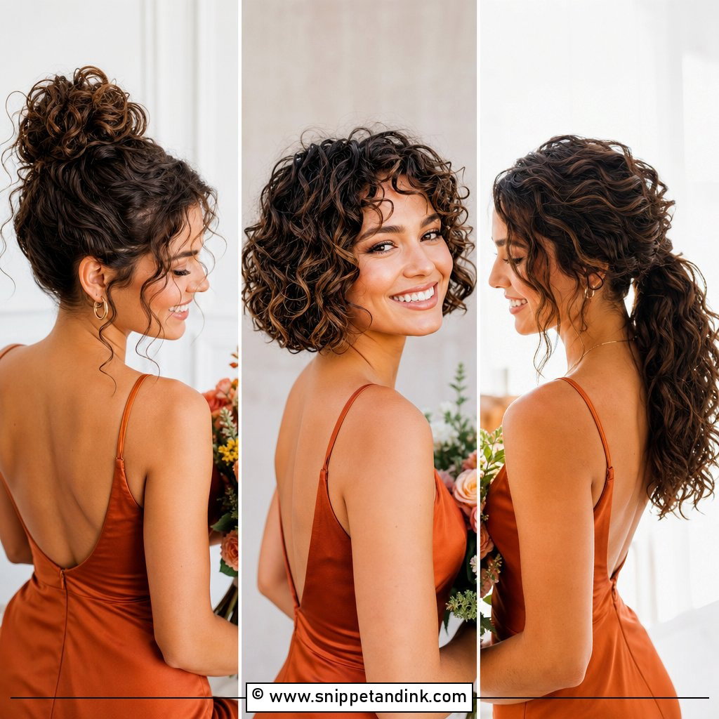 20 Bridesmaid Hairstyles Curly Hair for Beautiful Texture