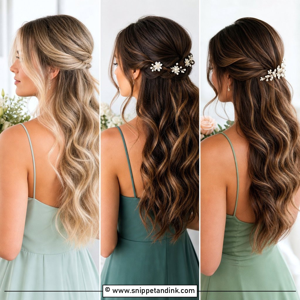20 Bridesmaid Hairstyles Down Loose Waves for Romantic Style