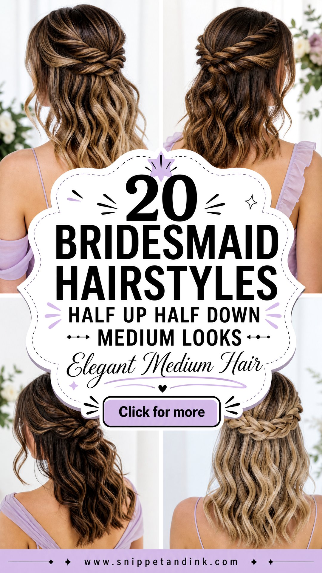 20 Bridesmaid Hairstyles Half Up Half Down Medium Looks - 20 Bridesmaid Hairstyles Half Up Half Down Medium Looks