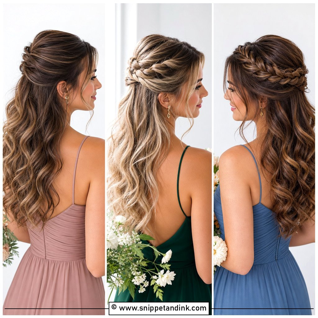 20 Bridesmaid Hairstyles Half Up Half Down Medium Looks