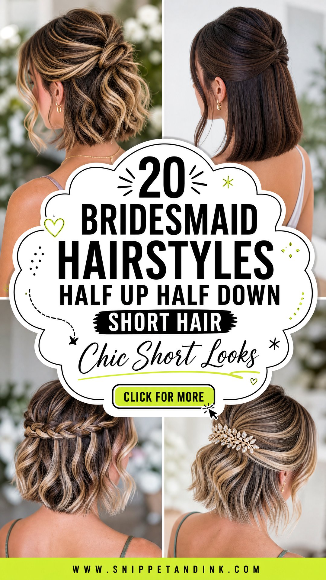 20 Bridesmaid Hairstyles Half Up Half Down Short Hair Chic - 20 Bridesmaid Hairstyles Half Up Half Down Short Hair: Chic