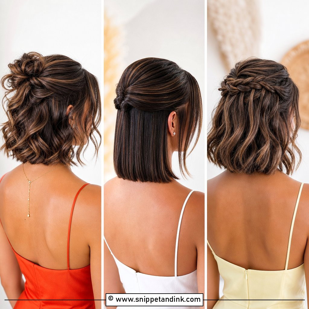 20 Bridesmaid Hairstyles Half Up Half Down Short Hair Chic