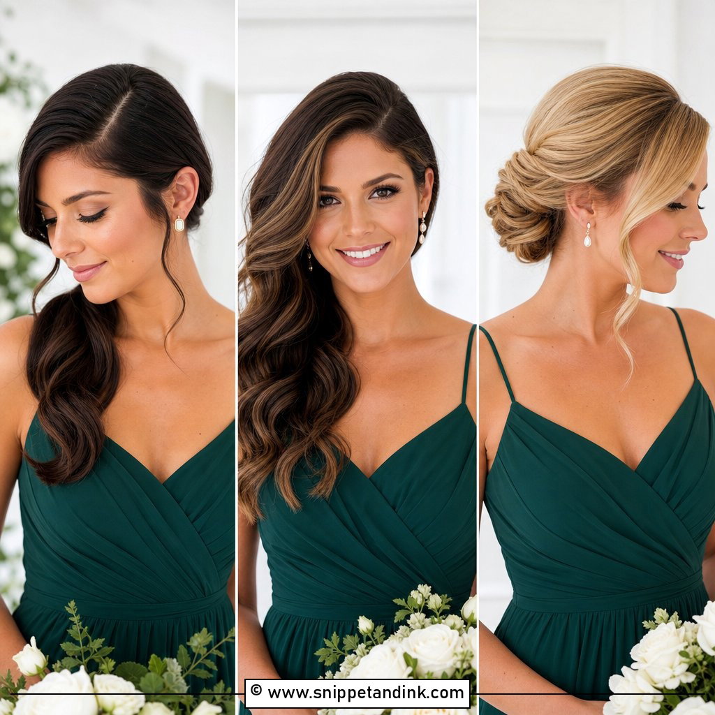 20 Bridesmaid Hairstyles Side Part Flattering Wedding Looks