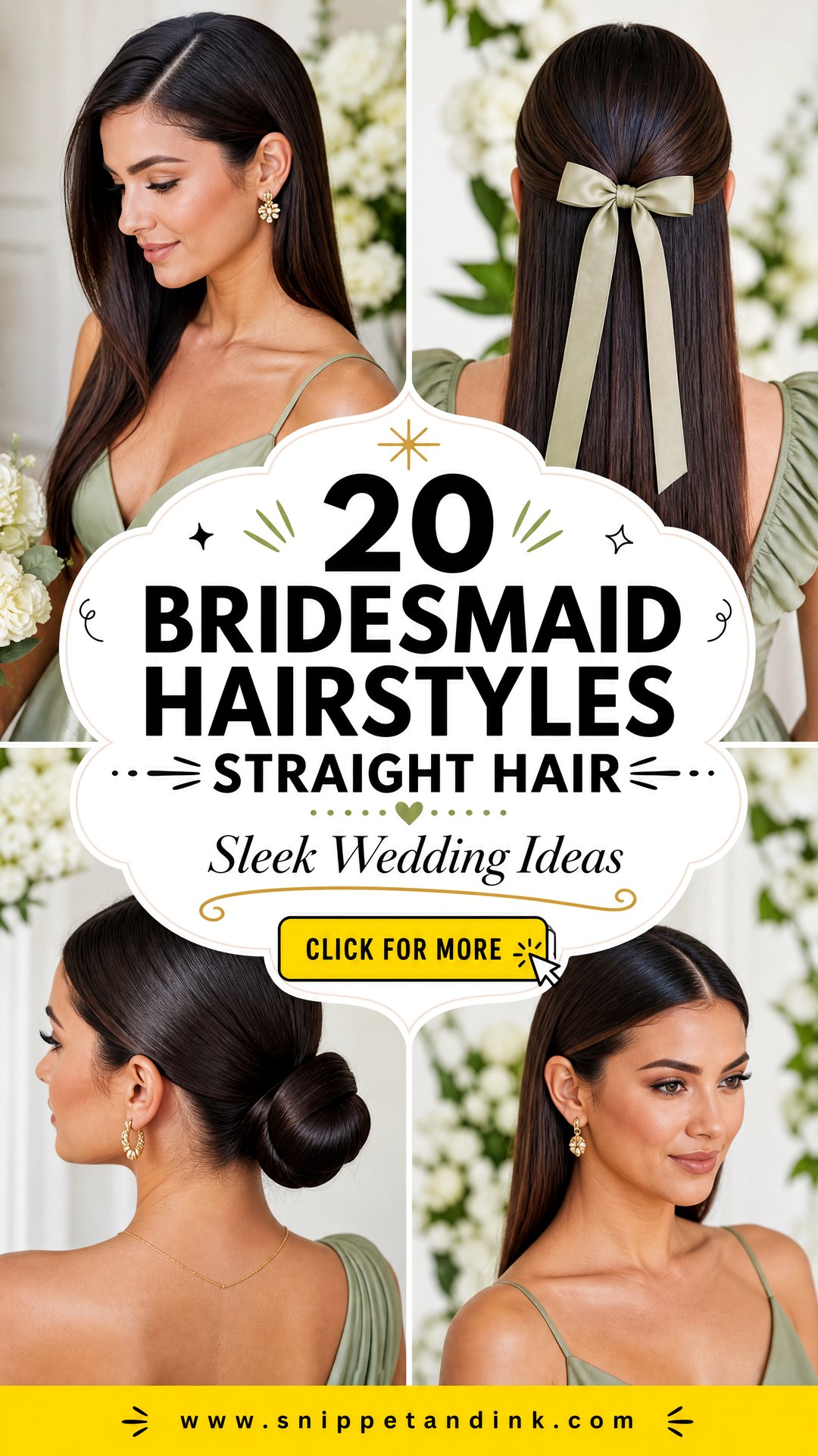20 Bridesmaid Hairstyles Straight Hair Sleek Wedding Ideas - 20 Bridesmaid Hairstyles Straight Hair: Sleek Wedding Ideas