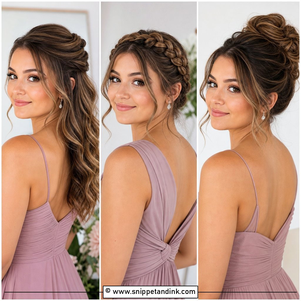 20 Bridesmaid Hairstyles for Round Face That Flatter
