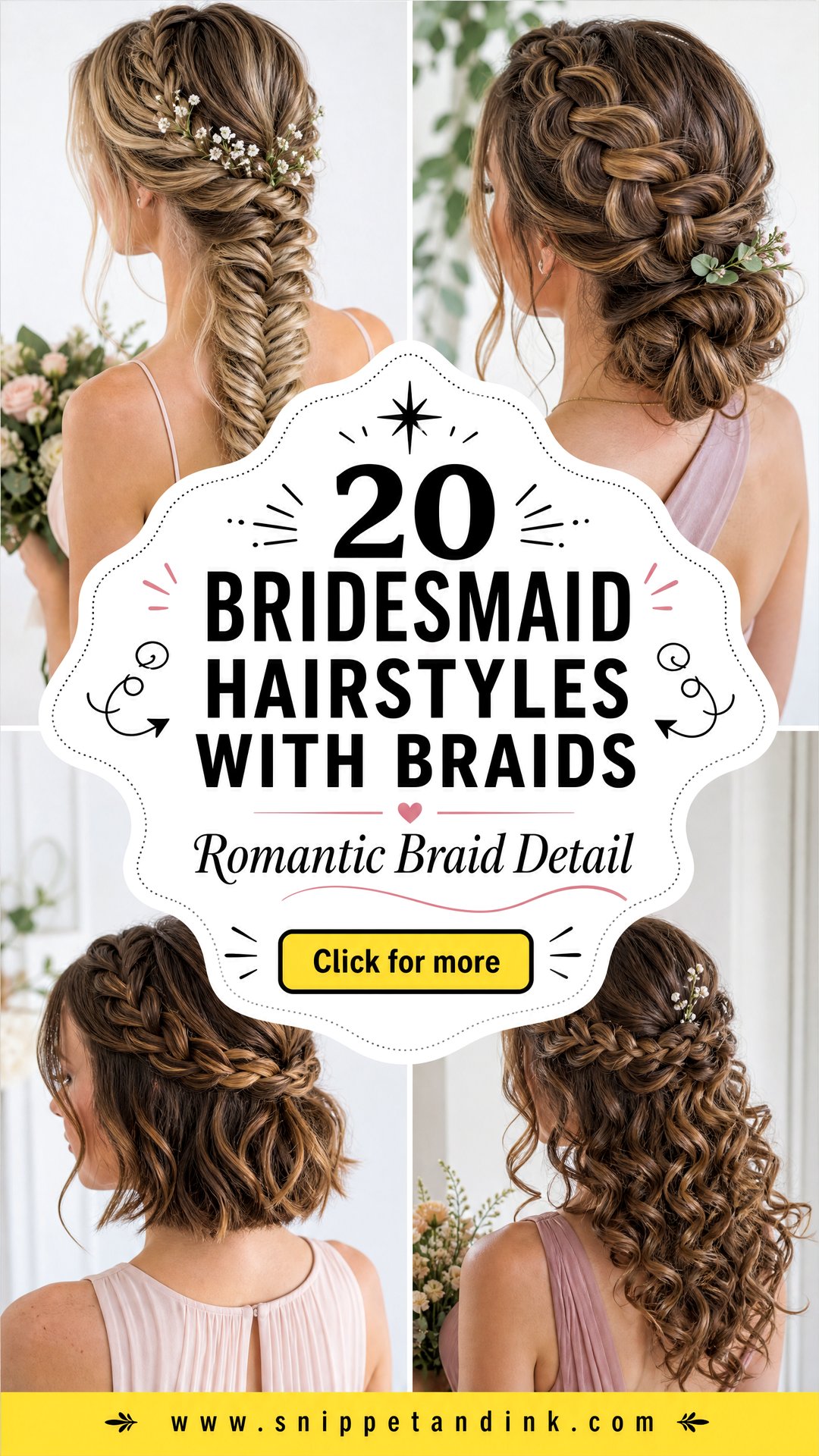 20 Bridesmaid Hairstyles with Braids for Romantic Detail - 20 Bridesmaid Hairstyles with Braids for Romantic Detail