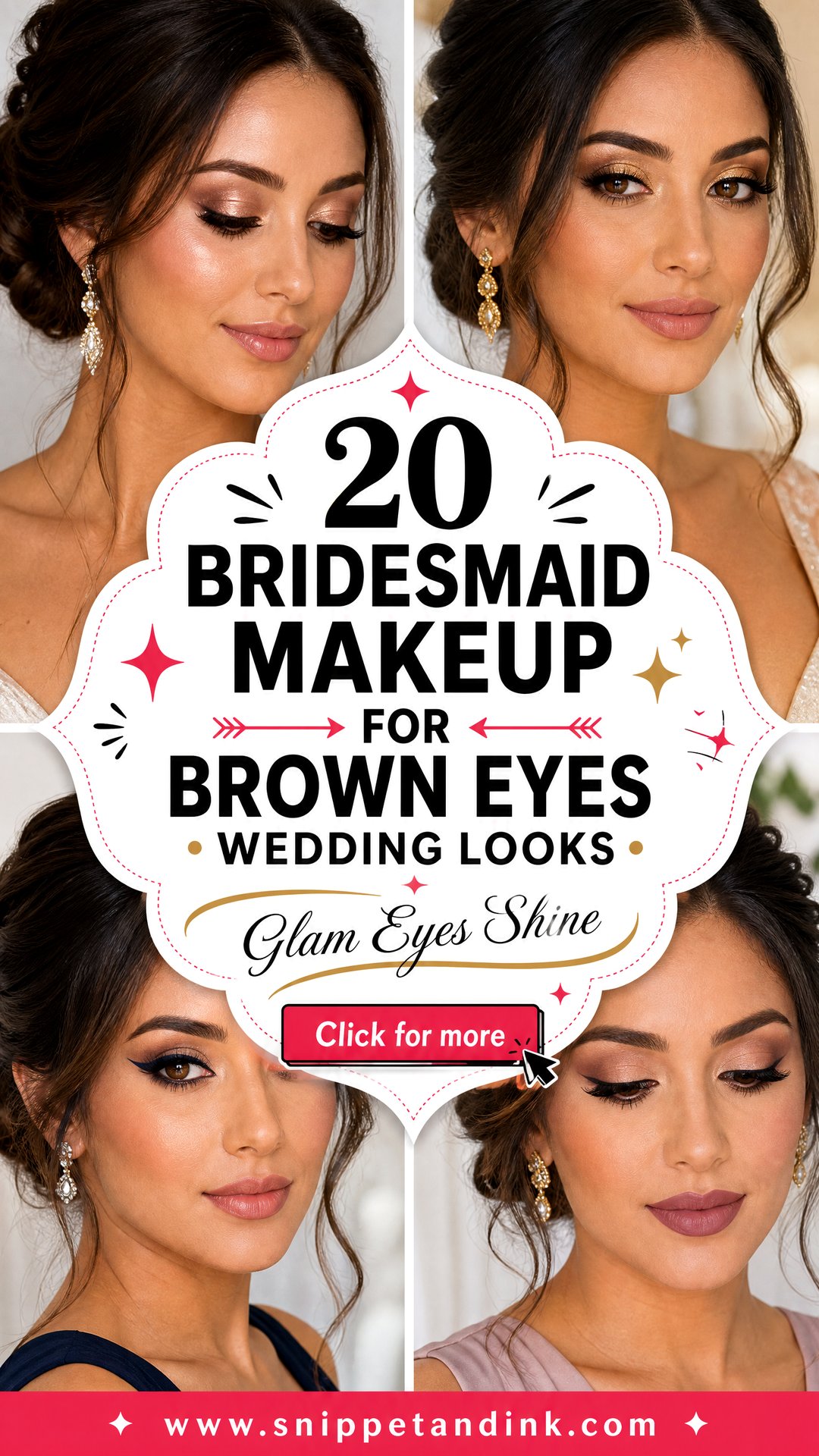20 Bridesmaid Makeup for Brown Eyes Wedding Looks - 20 Bridesmaid Makeup for Brown Eyes Wedding Looks
