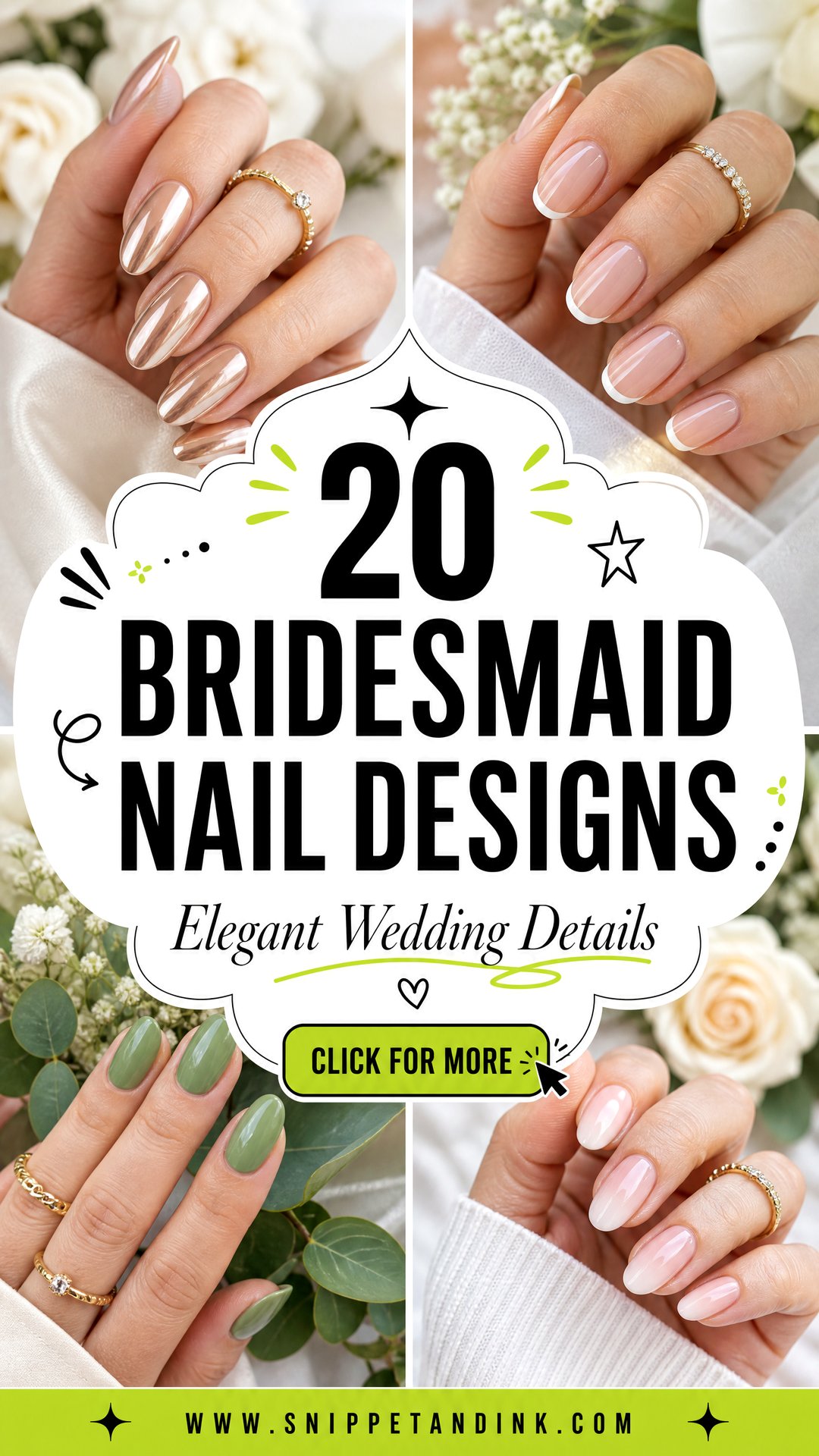 20 Bridesmaid Nail Designs for Elegant Wedding Details - 20 Bridesmaid Nail Designs for Elegant Wedding Details
