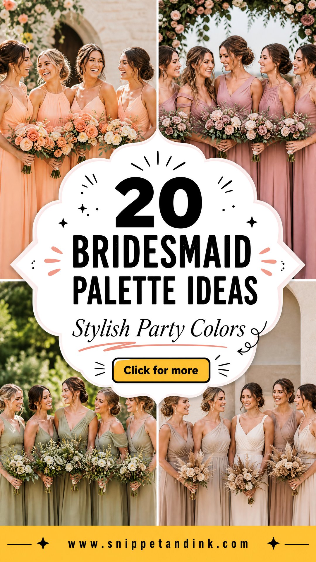20 Bridesmaid Palette Ideas for Stylish Wedding Parties - 20 Bridesmaid Palette Ideas for Stylish Wedding Parties