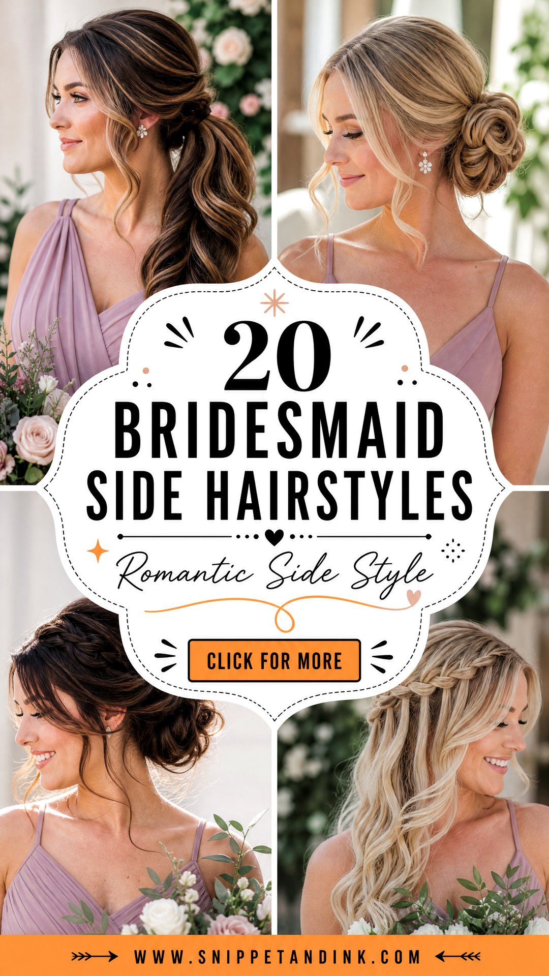20 Bridesmaid Side Hairstyles for Romantic Wedding Looks - 20 Bridesmaid Side Hairstyles for Romantic Wedding Looks