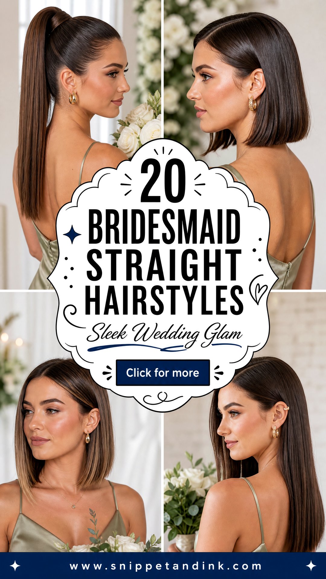 20 Bridesmaid Straight Hairstyles for Sleek Wedding Glam - 20 Bridesmaid Straight Hairstyles for Sleek Wedding Glam