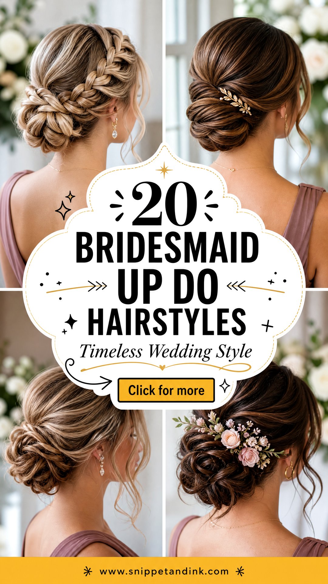 20 Bridesmaid Up Do Hairstyles for Timeless Wedding Style - 20 Bridesmaid Up Do Hairstyles for Timeless Wedding Style