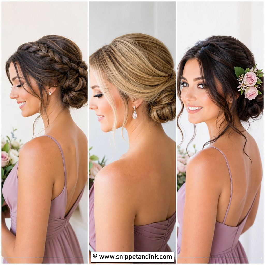 20 Bridesmaid Up Do Hairstyles for Timeless Wedding Style