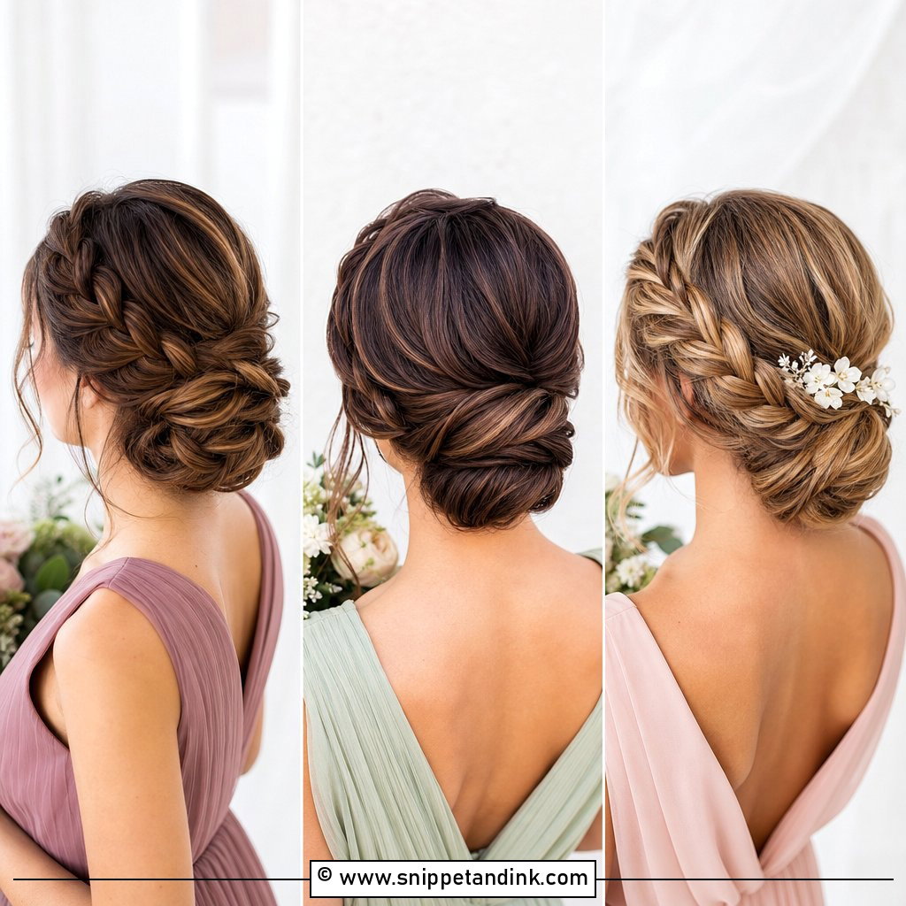 20 Bridesmaid Updo Hairstyles Medium for Elegant Looks