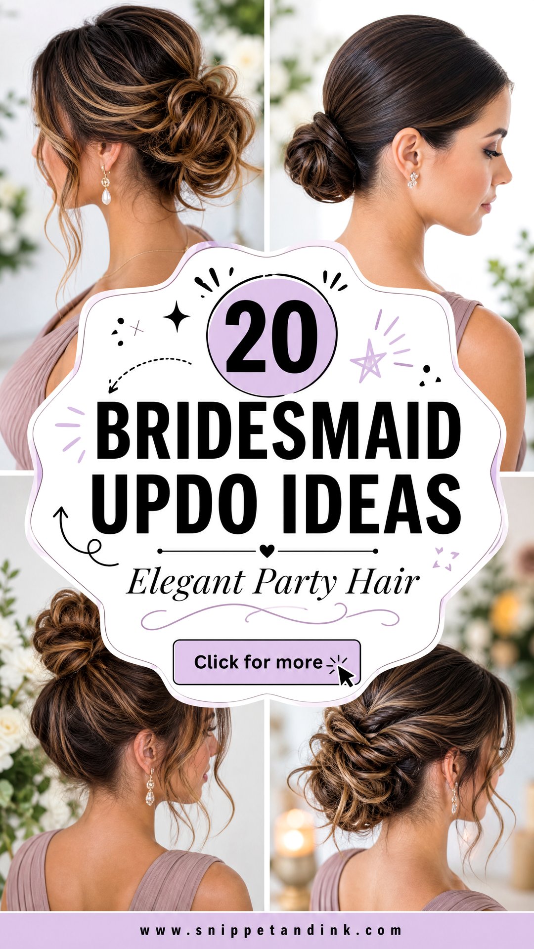 20 Bridesmaid Updo Ideas for Elegant Wedding Party Hair - 20 Bridesmaid Updo Ideas for Elegant Wedding Party Hair