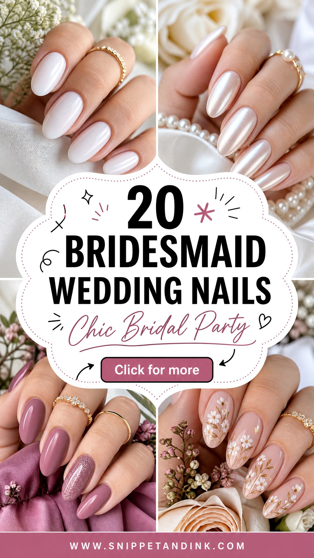 20 Bridesmaid Wedding Nails for a Chic Bridal Party - 20 Bridesmaid Wedding Nails for a Chic Bridal Party