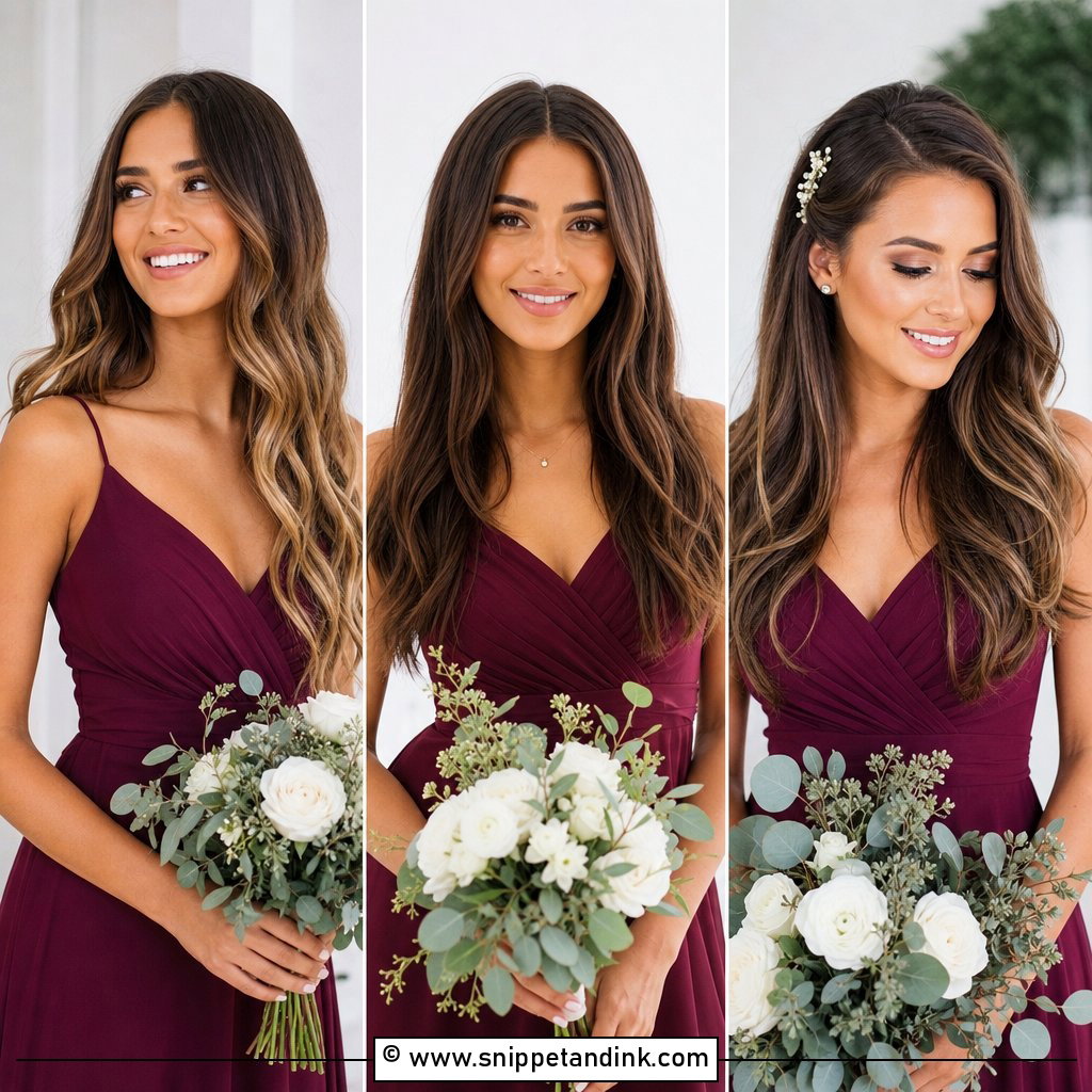 20 Bridesmaids Hair Down Ideas for Romantic Wedding Style