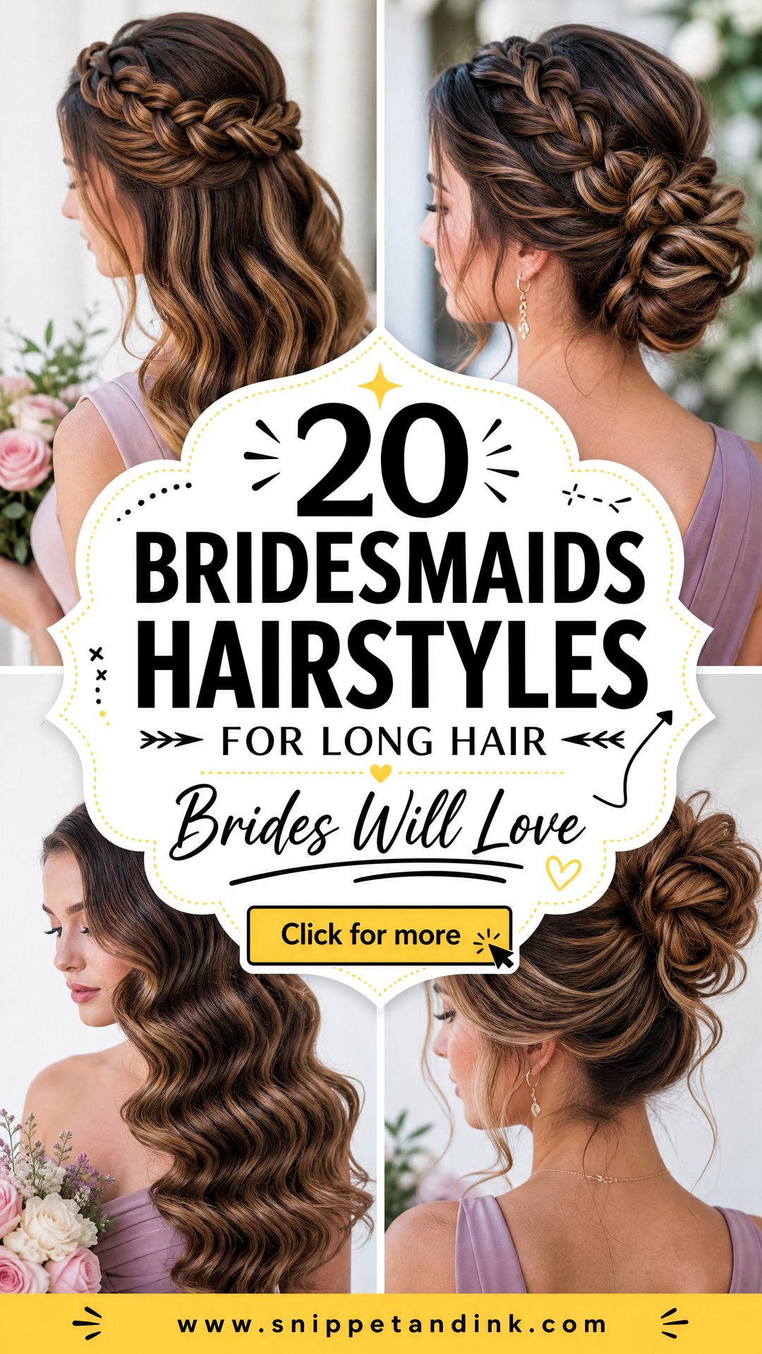 20 Bridesmaids Hairstyles for Long Hair Brides Will Love - 20 Bridesmaids Hairstyles for Long Hair Brides Will Love
