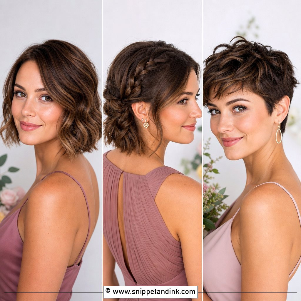 20 Bridesmaids Hairstyles for Short Hair With Chic Style