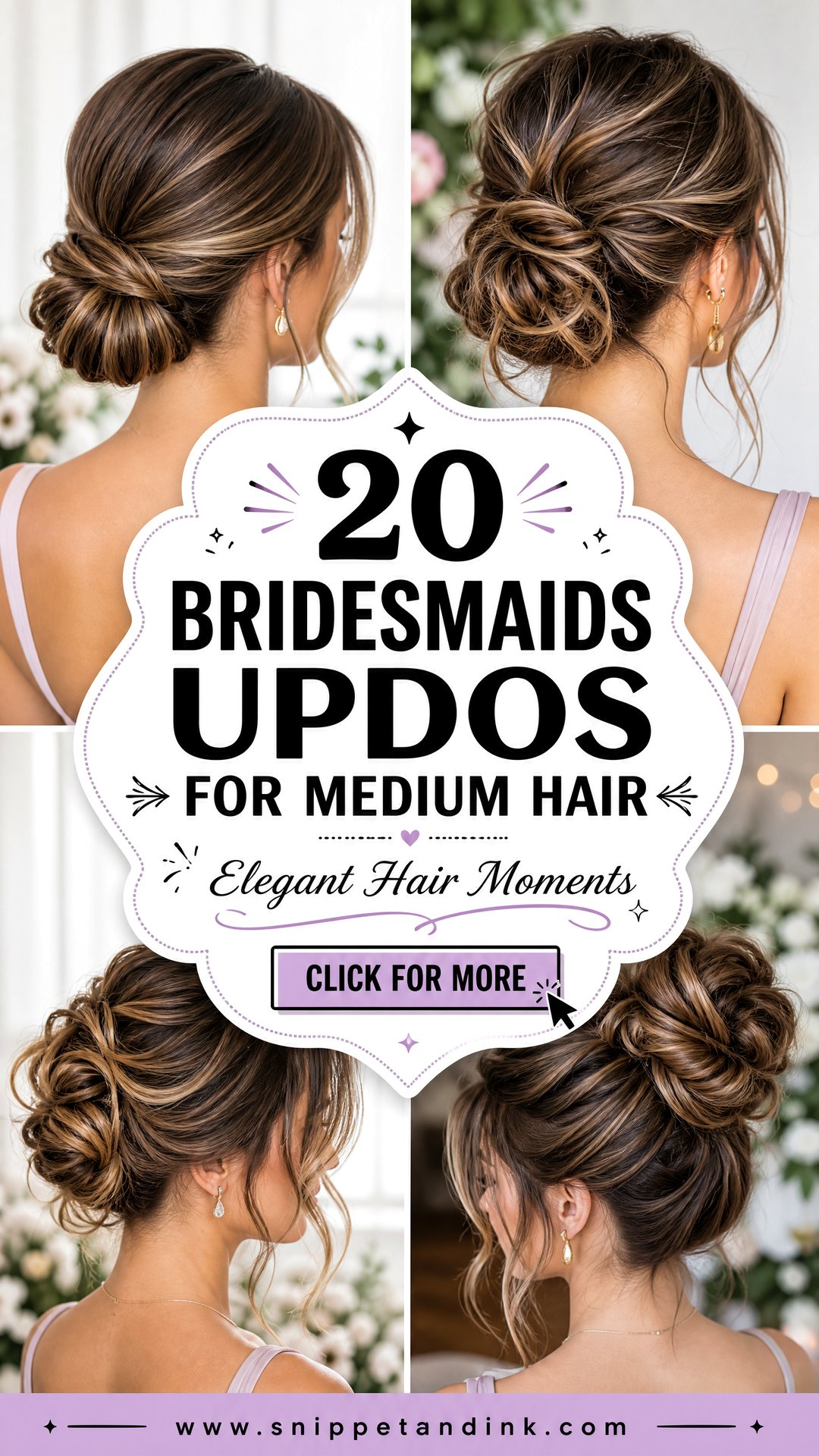 20 Bridesmaids Updos for Medium Hair That Look Elegant - 20 Bridesmaids Updos for Medium Hair That Look Elegant