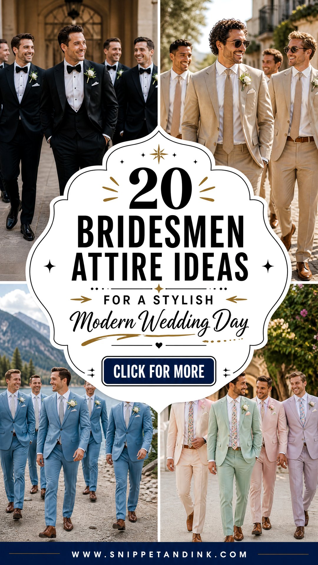 20 Bridesmen Attire Ideas for a Stylish Modern Wedding Day - 20 Bridesmen Attire Ideas for a Stylish Modern Wedding Day