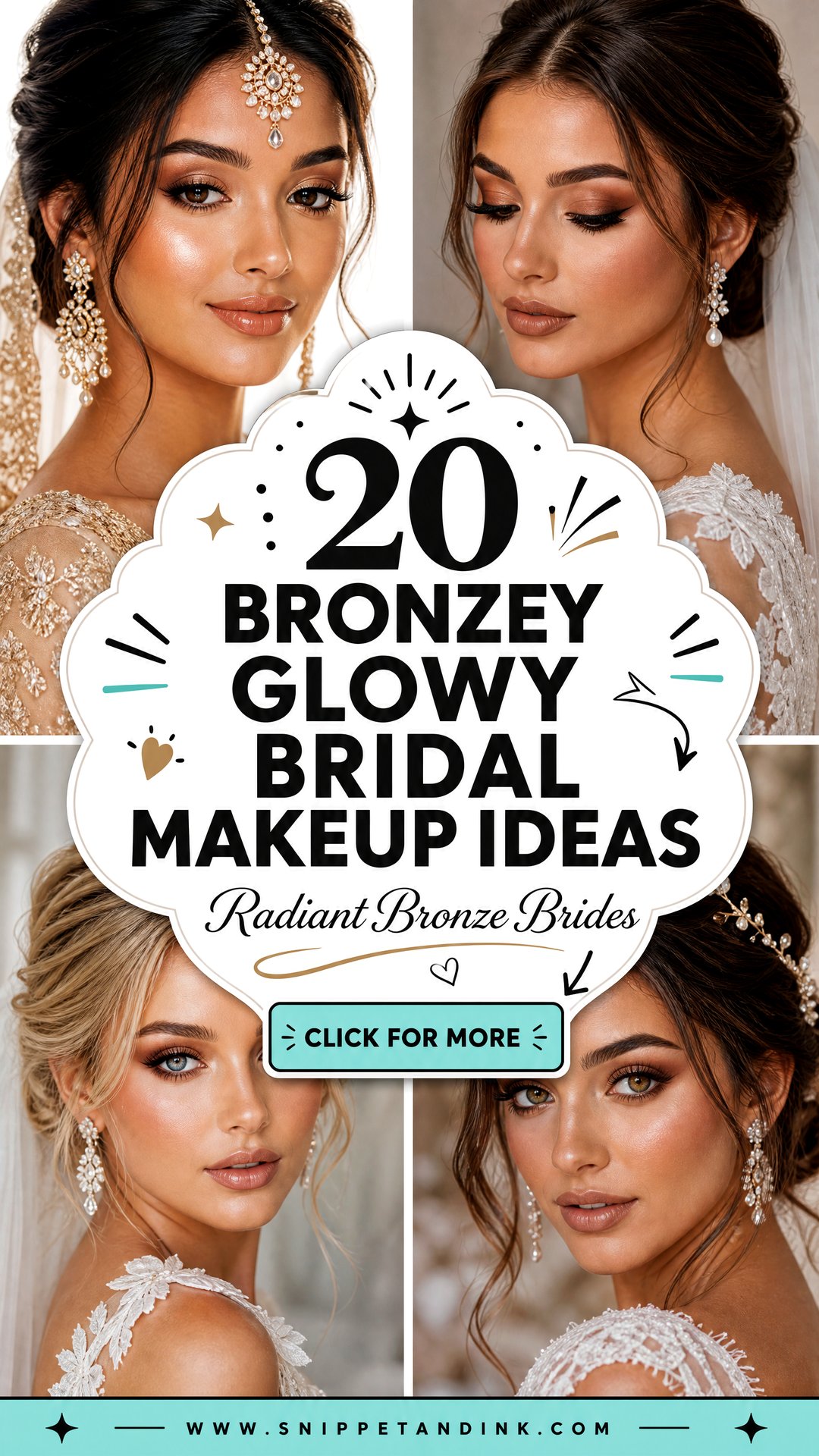 20 Bronzey Glowy Bridal Makeup Ideas for Radiant Brides - 20 Bronzey Glowy Bridal Makeup Ideas for Radiant Brides